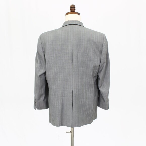Tom James 44S 40x26 Gray Striped 2-Button Suit R458 - Picture 9 of 15